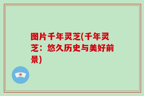 图片千年灵芝(千年灵芝：悠久历史与美好前景)