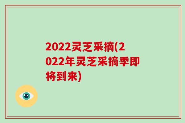 2022灵芝采摘(2022年灵芝采摘季即将到来)