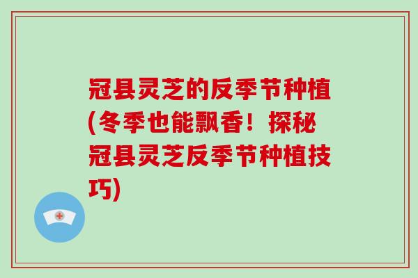 冠县灵芝的反季节种植(冬季也能飘香!探秘冠县灵芝反季节种植技巧)-第1张图片-灵芝大师 冠县灵芝的反季节种植(冬季也能飘香!探秘冠县灵芝反季节种植技巧)-第1张图片-灵芝大师