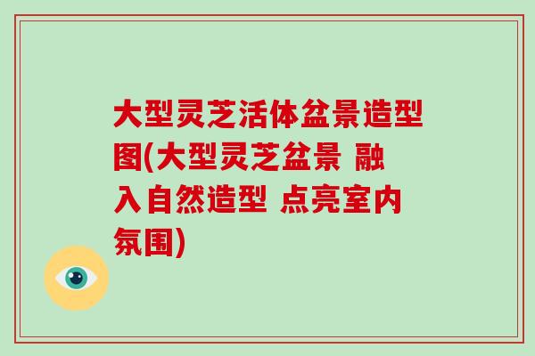 大型灵芝活体盆景造型图(大型灵芝盆景 融入自然造型 点亮室内氛围)