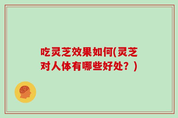 吃灵芝效果如何(灵芝对人体有哪些好处？)