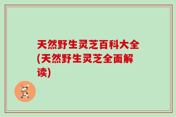 天然野生灵芝百科大全(天然野生灵芝全面解读)