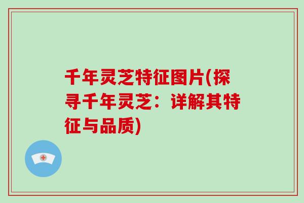 千年灵芝特征图片(探寻千年灵芝：详解其特征与品质)
