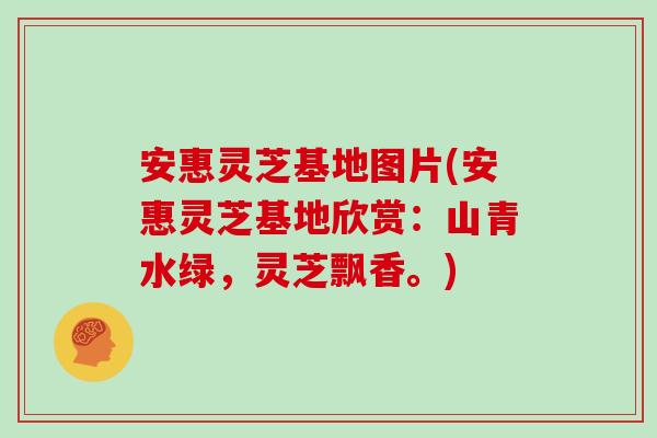 安惠灵芝基地图片(安惠灵芝基地欣赏：山青水绿，灵芝飘香。)