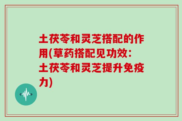 土茯苓和灵芝搭配的作用(草药搭配见功效：土茯苓和灵芝提升免疫力)