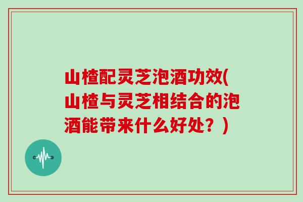 山楂配灵芝泡酒功效(山楂与灵芝相结合的泡酒能带来什么好处？)