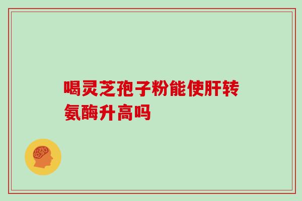 喝灵芝孢子粉能使肝转氨酶升高吗