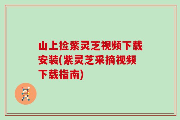山上捡紫灵芝视频下载安装(紫灵芝采摘视频下载指南)