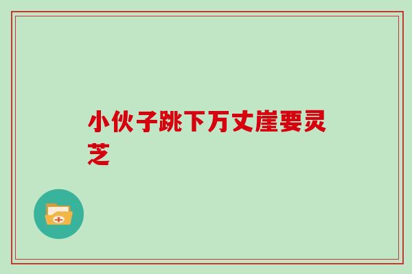 小伙子跳下万丈崖要灵芝