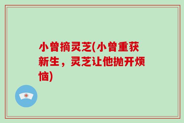 小曾摘灵芝(小曾重获新生，灵芝让他抛开烦恼)