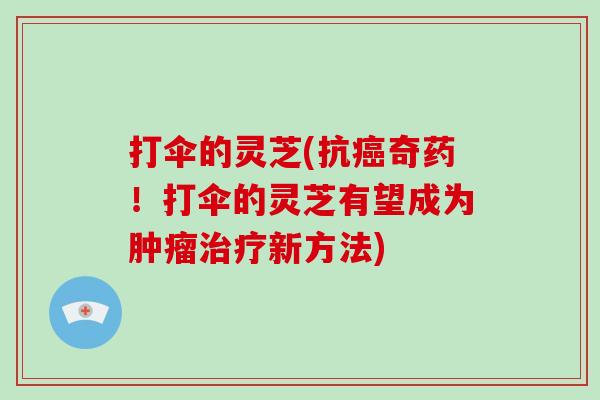 打伞的灵芝(抗癌奇药!打伞的灵芝有望成为肿瘤治疗新方法)-第1张图片-灵芝大师 打伞的灵芝(抗癌奇药!打伞的灵芝有望成为肿瘤治疗新方法)-第1张图片-灵芝大师