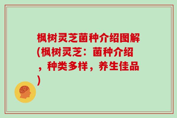 枫树灵芝菌种介绍图解(枫树灵芝：菌种介绍，种类多样，养生佳品)