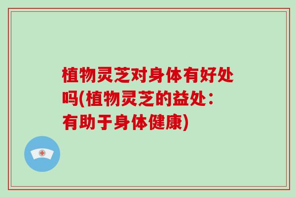 植物灵芝对身体有好处吗(植物灵芝的益处：有助于身体健康)