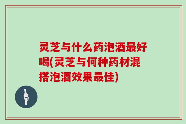 灵芝与什么药泡酒最好喝(灵芝与何种药材混搭泡酒效果最佳)