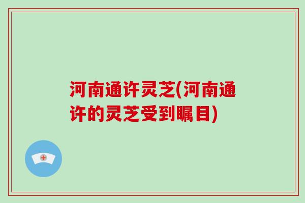 河南通许灵芝(河南通许的灵芝受到瞩目)