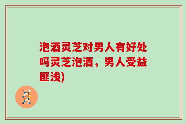 泡酒灵芝对男人有好处吗灵芝泡酒，男人受益匪浅)