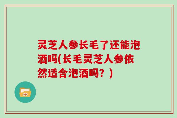 灵芝人参长毛了还能泡酒吗(长毛灵芝人参依然适合泡酒吗？)