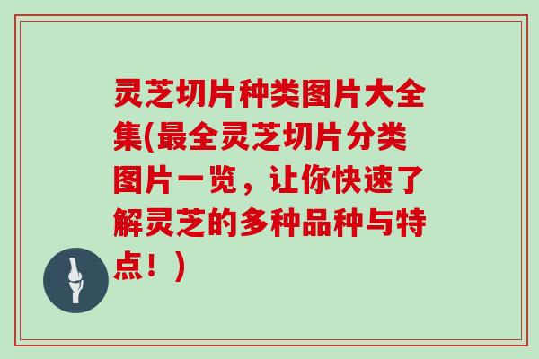 灵芝切片种类图片大全集(最全灵芝切片分类图片一览，让你快速了解灵芝的多种品种与特点！)