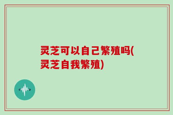 灵芝可以自己繁殖吗(灵芝自我繁殖)