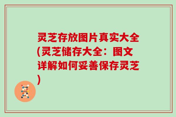 灵芝存放图片真实大全(灵芝储存大全：图文详解如何妥善保存灵芝)