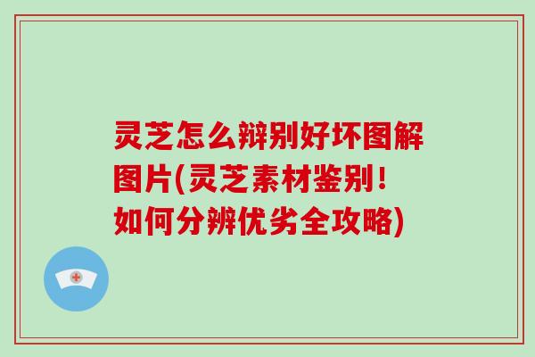 灵芝怎么辩别好坏图解图片(灵芝素材鉴别！如何分辨优劣全攻略)