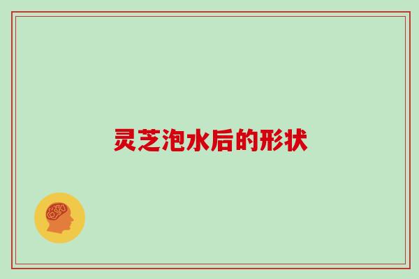 灵芝泡水后的形状