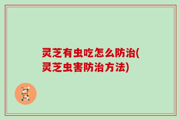 灵芝有虫吃怎么防治(灵芝虫害防治方法)