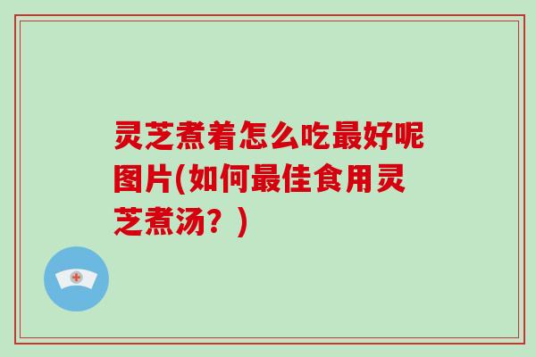 灵芝煮着怎么吃最好呢图片(如何最佳食用灵芝煮汤？)