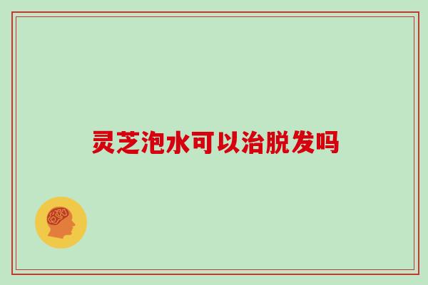灵芝泡水可以治脱发吗