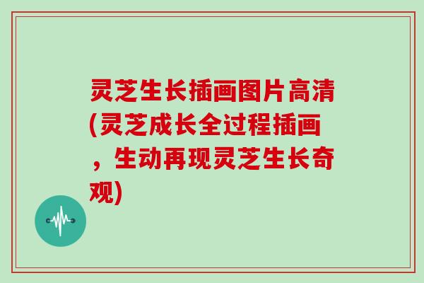 灵芝生长插画图片高清(灵芝成长全过程插画，生动再现灵芝生长奇观)