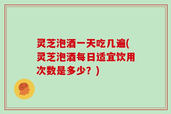 灵芝泡酒一天吃几遍(灵芝泡酒每日适宜饮用次数是多少？)