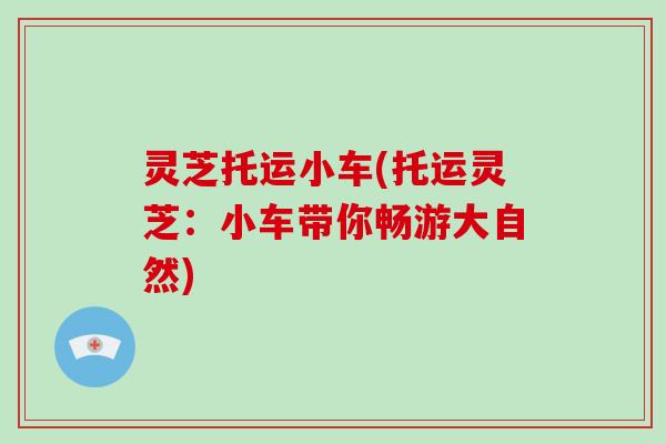 灵芝托运小车(托运灵芝：小车带你畅游大自然)