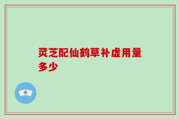 灵芝配仙鹤草补虚用量多少