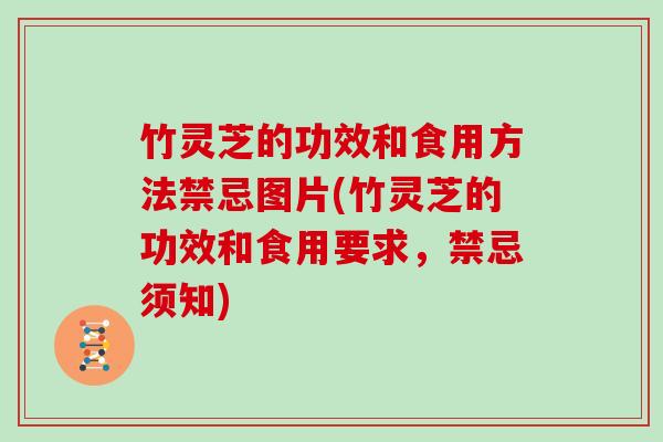 竹灵芝的功效和食用方法禁忌图片(竹灵芝的功效和食用要求，禁忌须知)