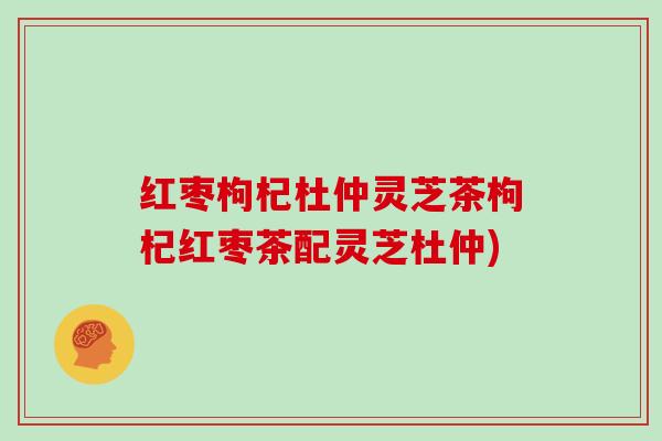 红枣枸杞杜仲灵芝茶枸杞红枣茶配灵芝杜仲)