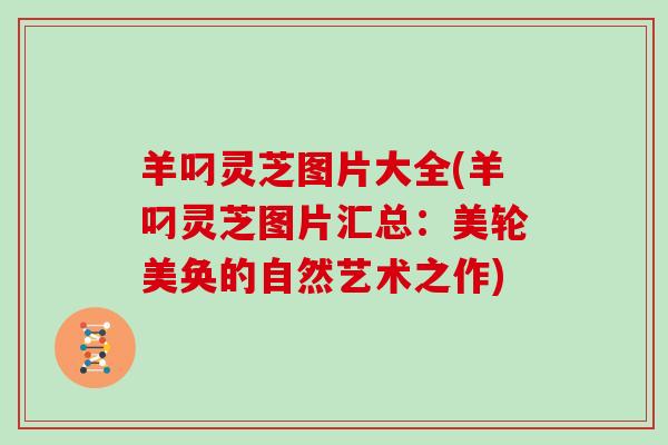 羊叼灵芝图片大全(羊叼灵芝图片汇总：美轮美奂的自然艺术之作)-第1张图片-灵芝大师