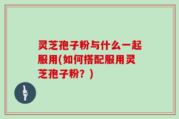 灵芝孢子粉与什么一起服用(如何搭配服用灵芝孢子粉？)