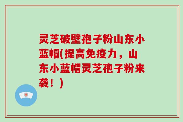 灵芝破壁孢子粉山东小蓝帽(提高免疫力，山东小蓝帽灵芝孢子粉来袭！)