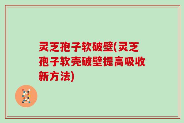 灵芝孢子软破壁(灵芝孢子软壳破壁提高吸收新方法)