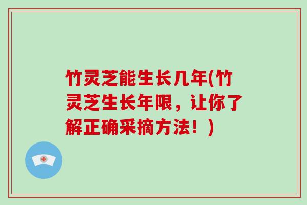 竹灵芝能生长几年(竹灵芝生长年限，让你了解正确采摘方法！)