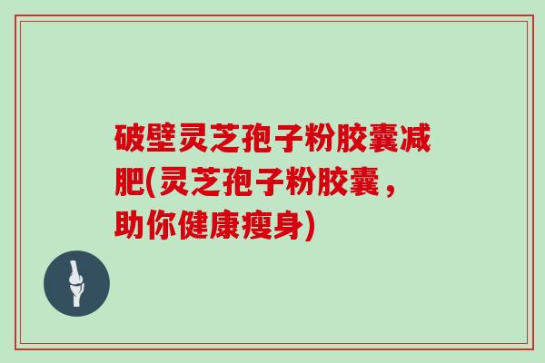 破壁灵芝孢子粉胶囊减肥(灵芝孢子粉胶囊，助你健康瘦身)
