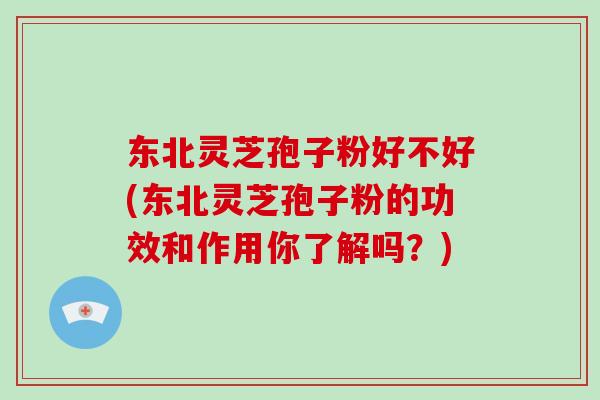 东北灵芝孢子粉好不好(东北灵芝孢子粉的功效和作用你了解吗？)