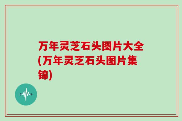 万年灵芝石头图片大全(万年灵芝石头图片集锦)