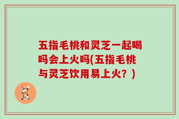 五指毛桃和灵芝一起喝吗会上火吗(五指毛桃与灵芝饮用易上火？)