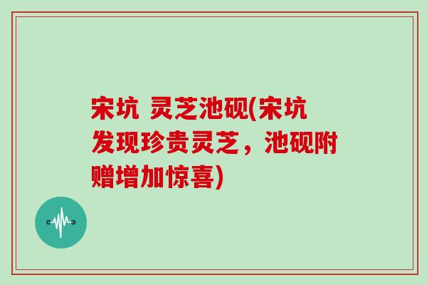 宋坑 灵芝池砚(宋坑发现珍贵灵芝，池砚附赠增加惊喜)