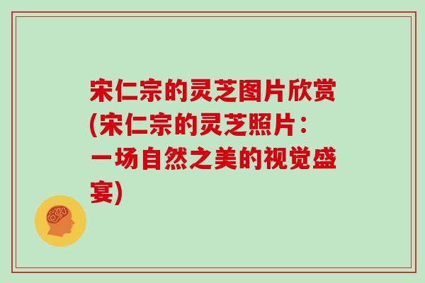 宋仁宗的灵芝图片欣赏(宋仁宗的灵芝照片：一场自然之美的视觉盛宴)