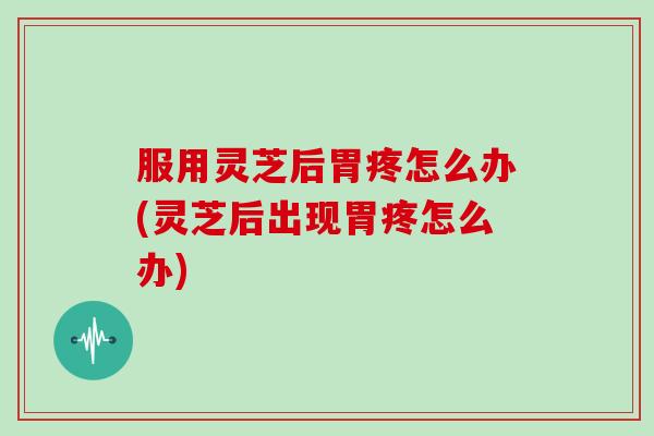 服用灵芝后胃疼怎么办(灵芝后出现胃疼怎么办)