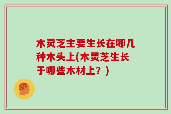 木灵芝主要生长在哪几种木头上(木灵芝生长于哪些木材上？)