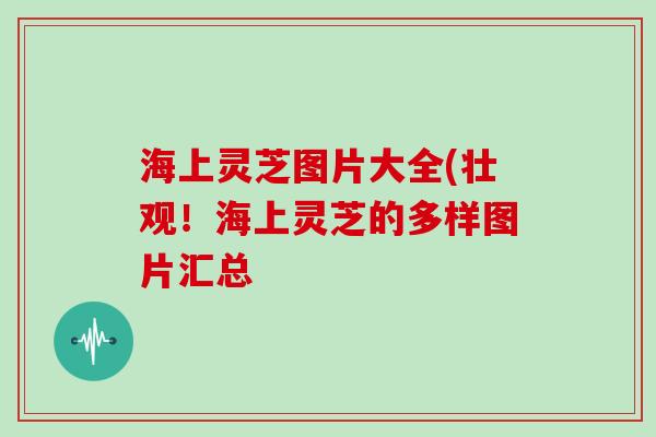 海上灵芝图片大全(壮观！海上灵芝的多样图片汇总
