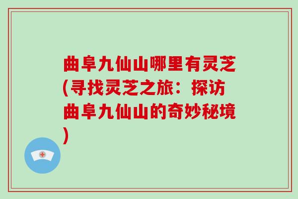 曲阜九仙山哪里有灵芝(寻找灵芝之旅：探访曲阜九仙山的奇妙秘境)